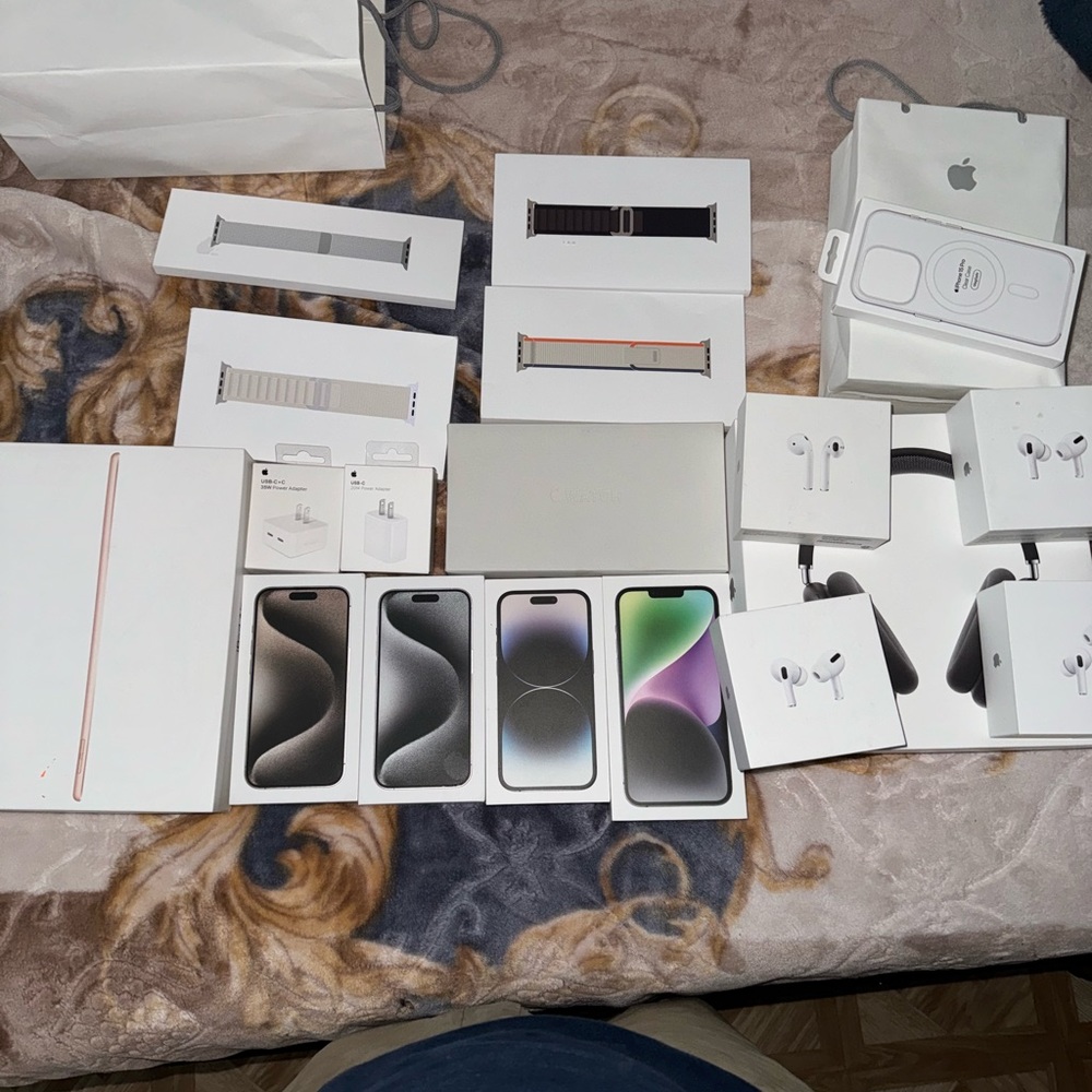 Empty Apple boxes
